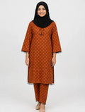 Gulnahar Amber Mosaic – Foil Printed 2 Piece Set, Premium Cotton
